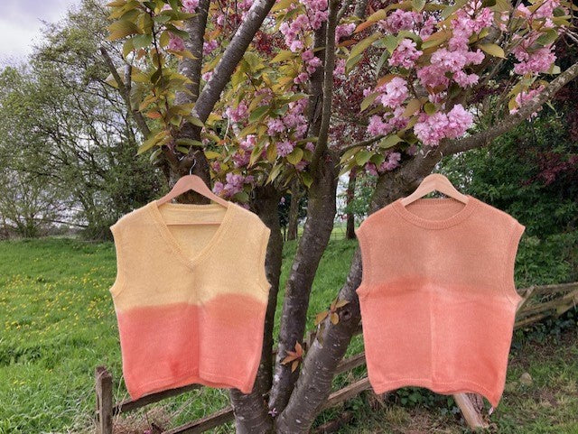Rachel - V neck naturally dyed Vest Top