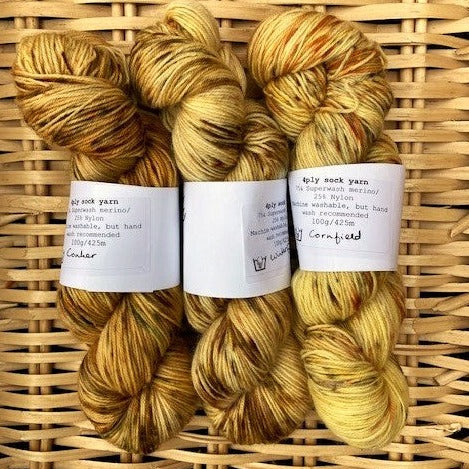 Cornfield -merino-nylon sock 4 ply