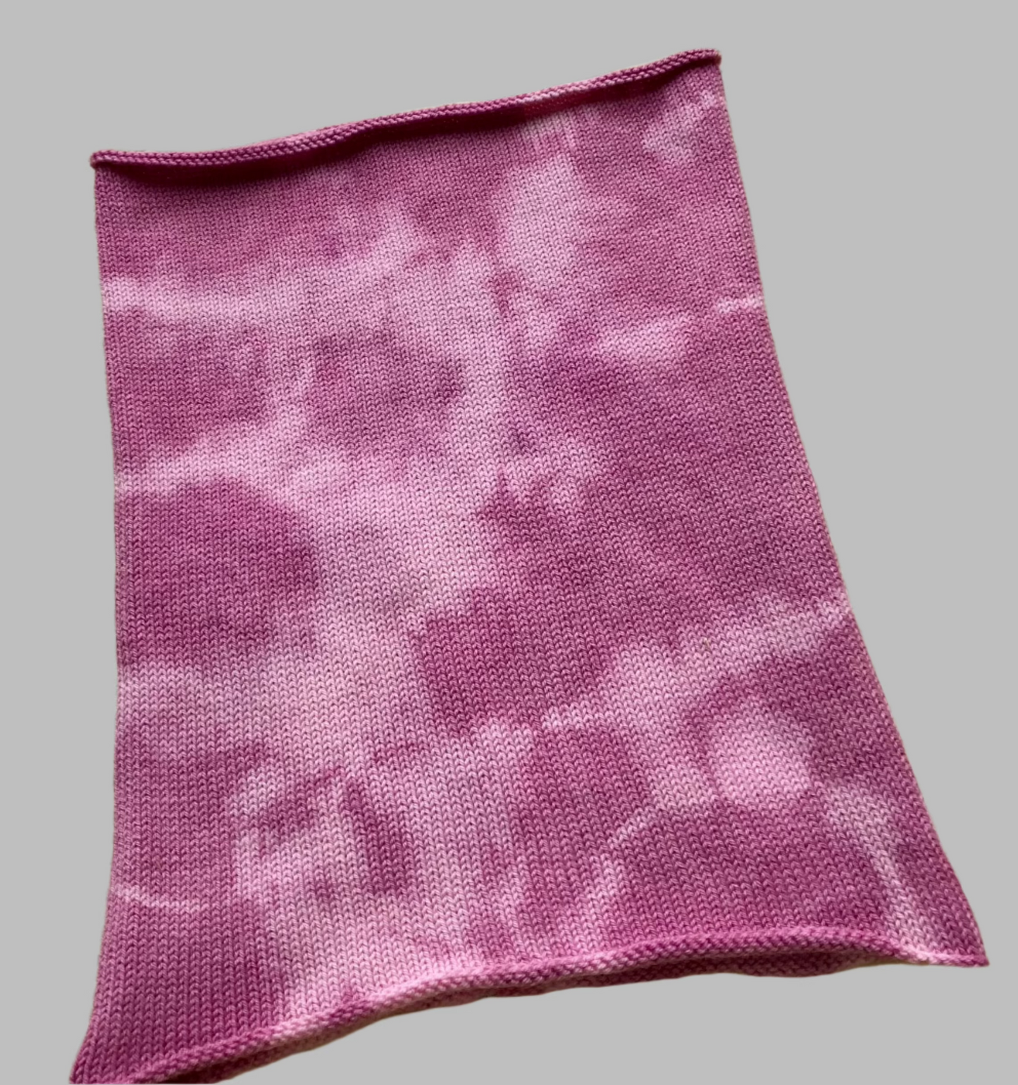 Cerise-pink Tie dyed Merino Cowl