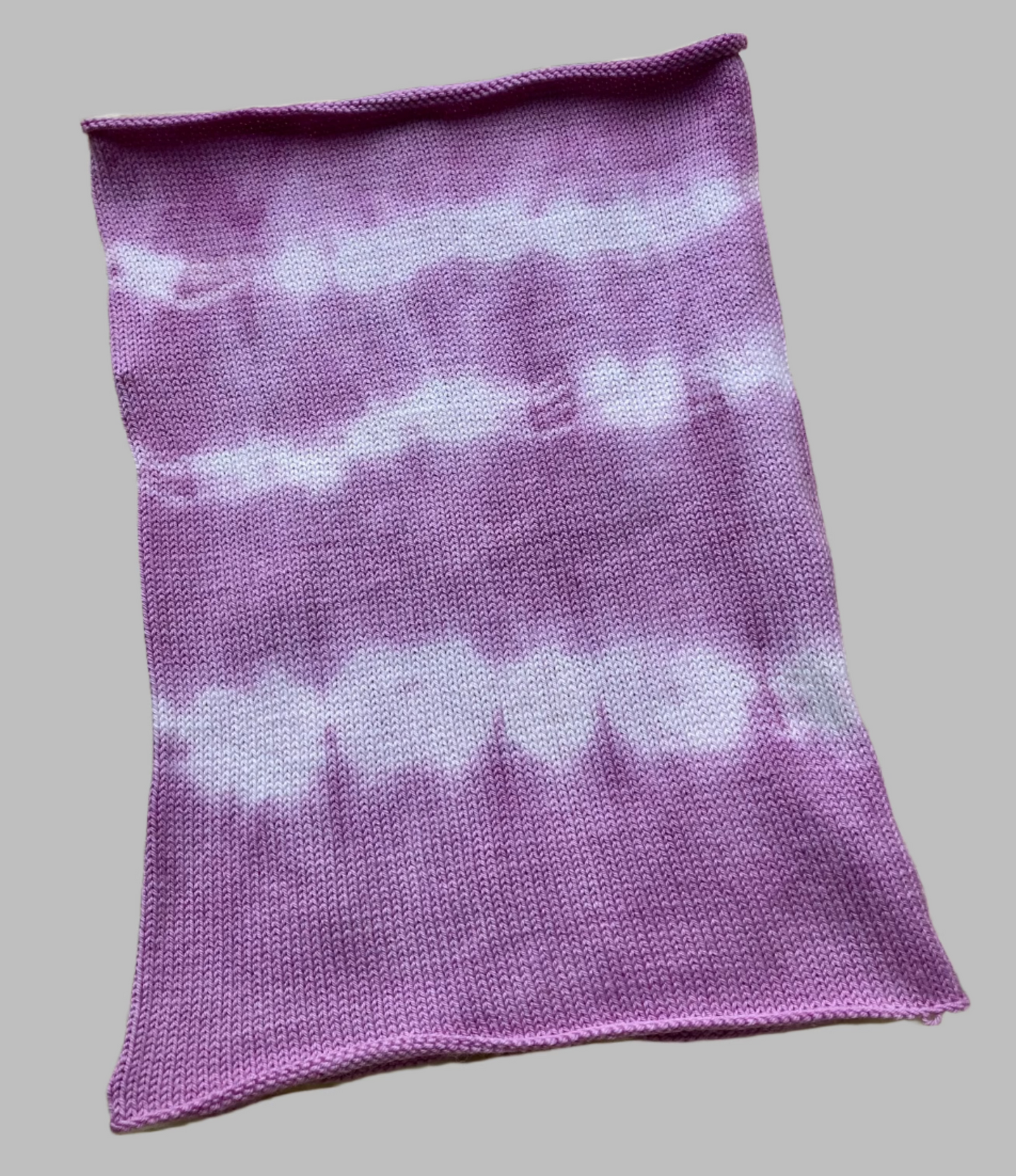 Purpley-pink Tie dyed Merino Cowl