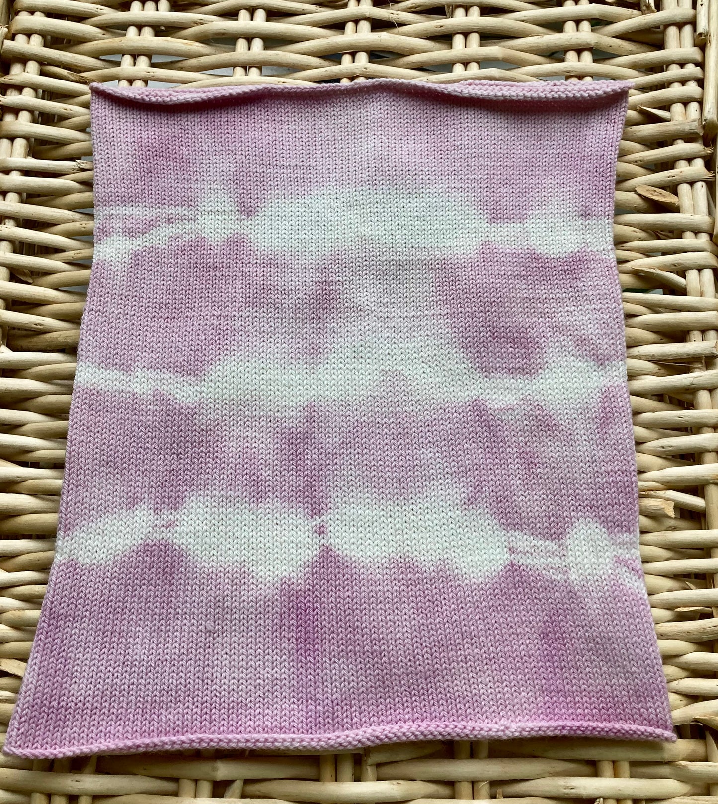 Pink Tie dyed Merino Cowl