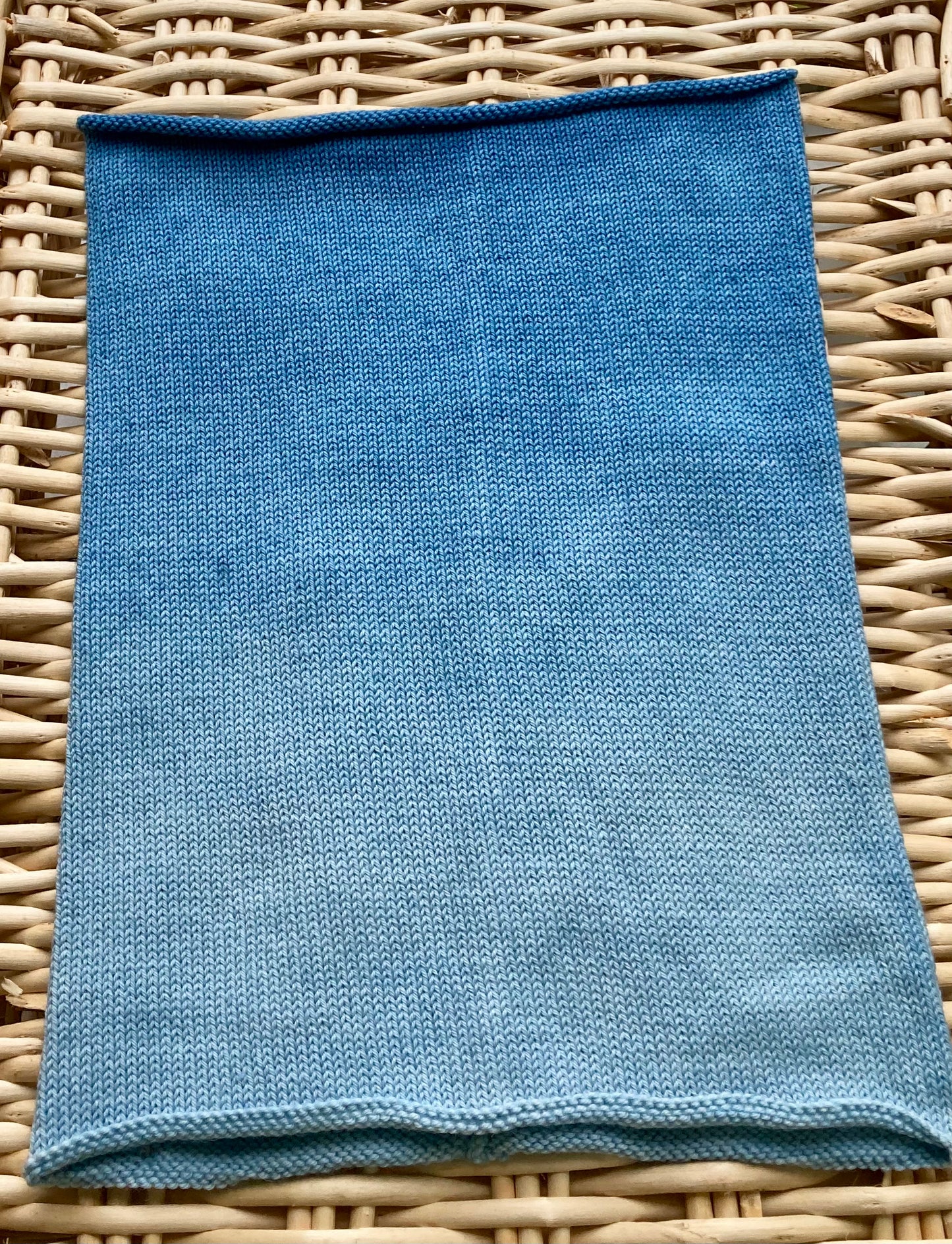 Dip dyed Indigo Cowl