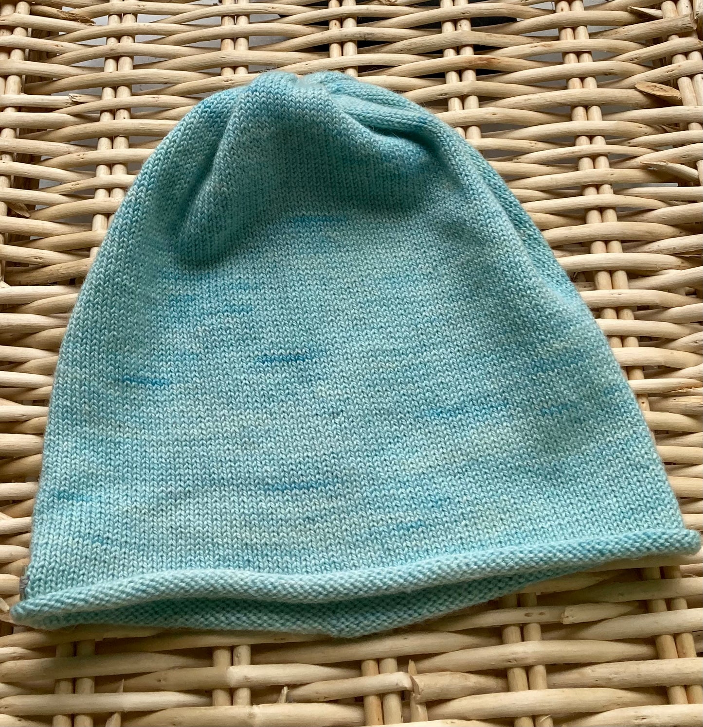 Aqua simple beanie hat