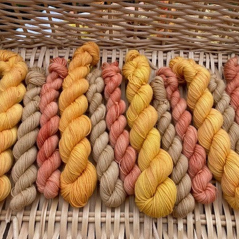 Mango Sock set - Merino / nylon sock yarn