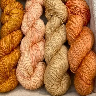 Peach - Merino - nylon sock yarn