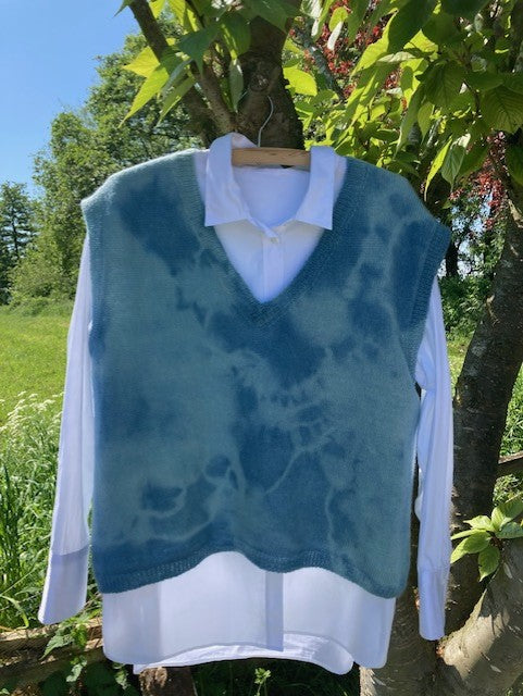 Rachel - V neck naturally dyed Vest Top