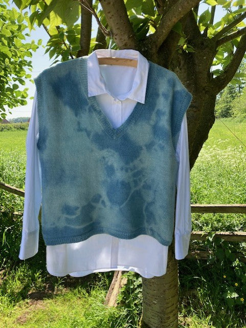 Rachel - V neck naturally dyed Vest Top