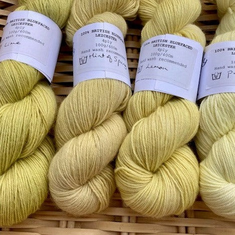 Lemon- Bluefaced Leicester 4 ply Sock yarn