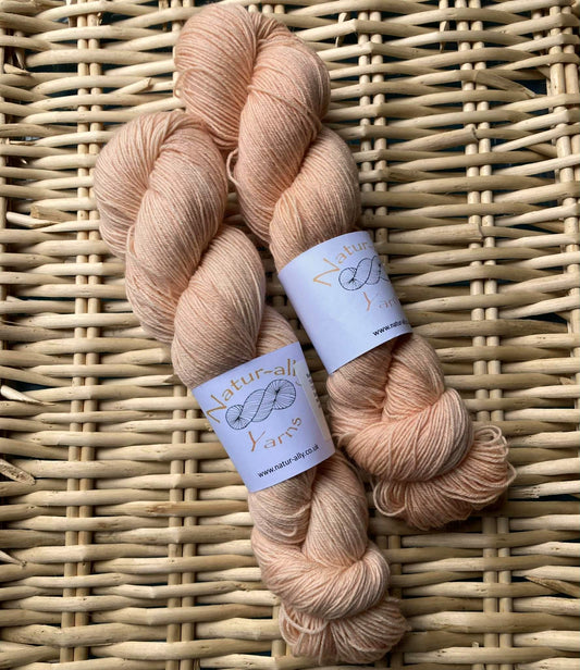 Peach - Organic Merino 4ply non superwash