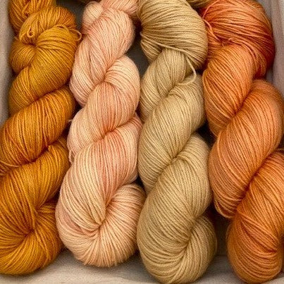 Tangerine - Merino - nylon sock yarn