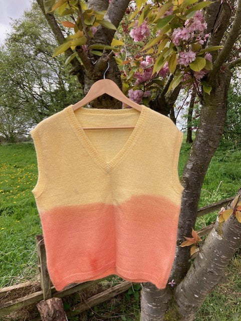 Rachel - V neck naturally dyed Vest Top